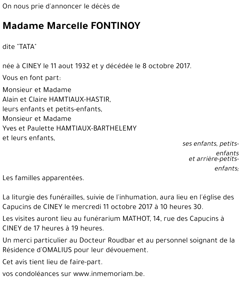 Marcelle FONTINOY