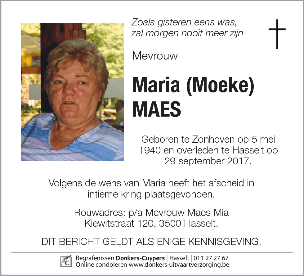 Maria (Moeke) Maes