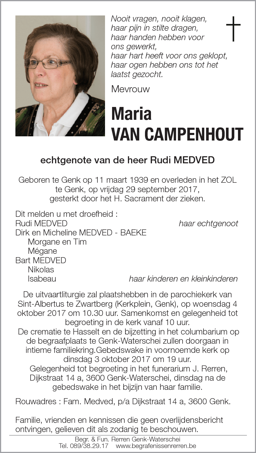 Maria VAN CAMPENHOUT