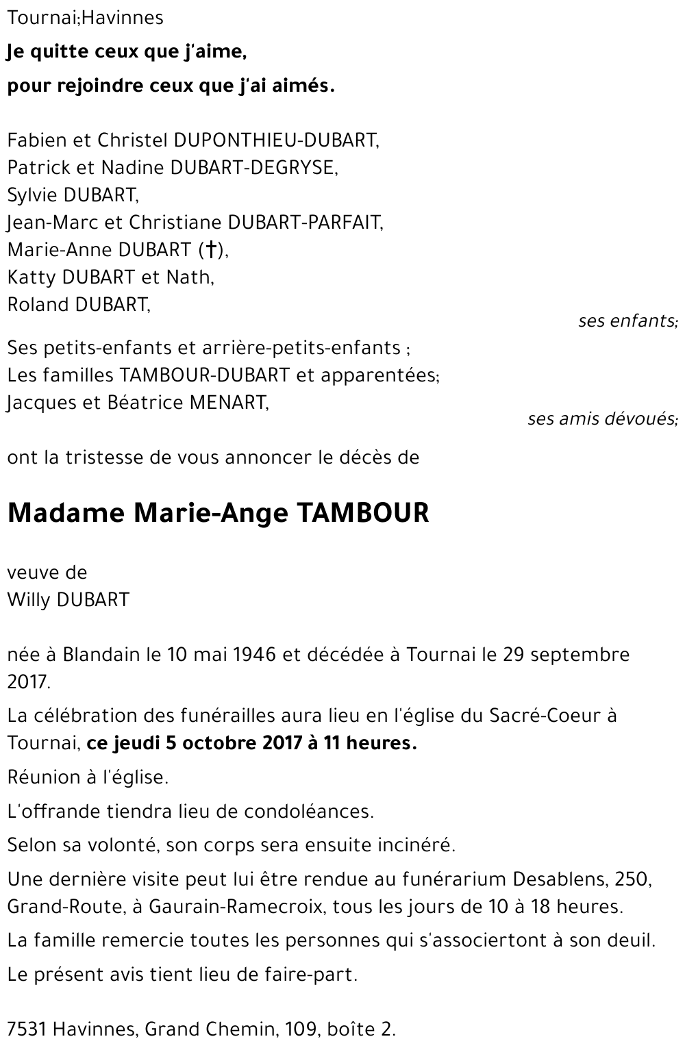 Marie-Ange TAMBOUR