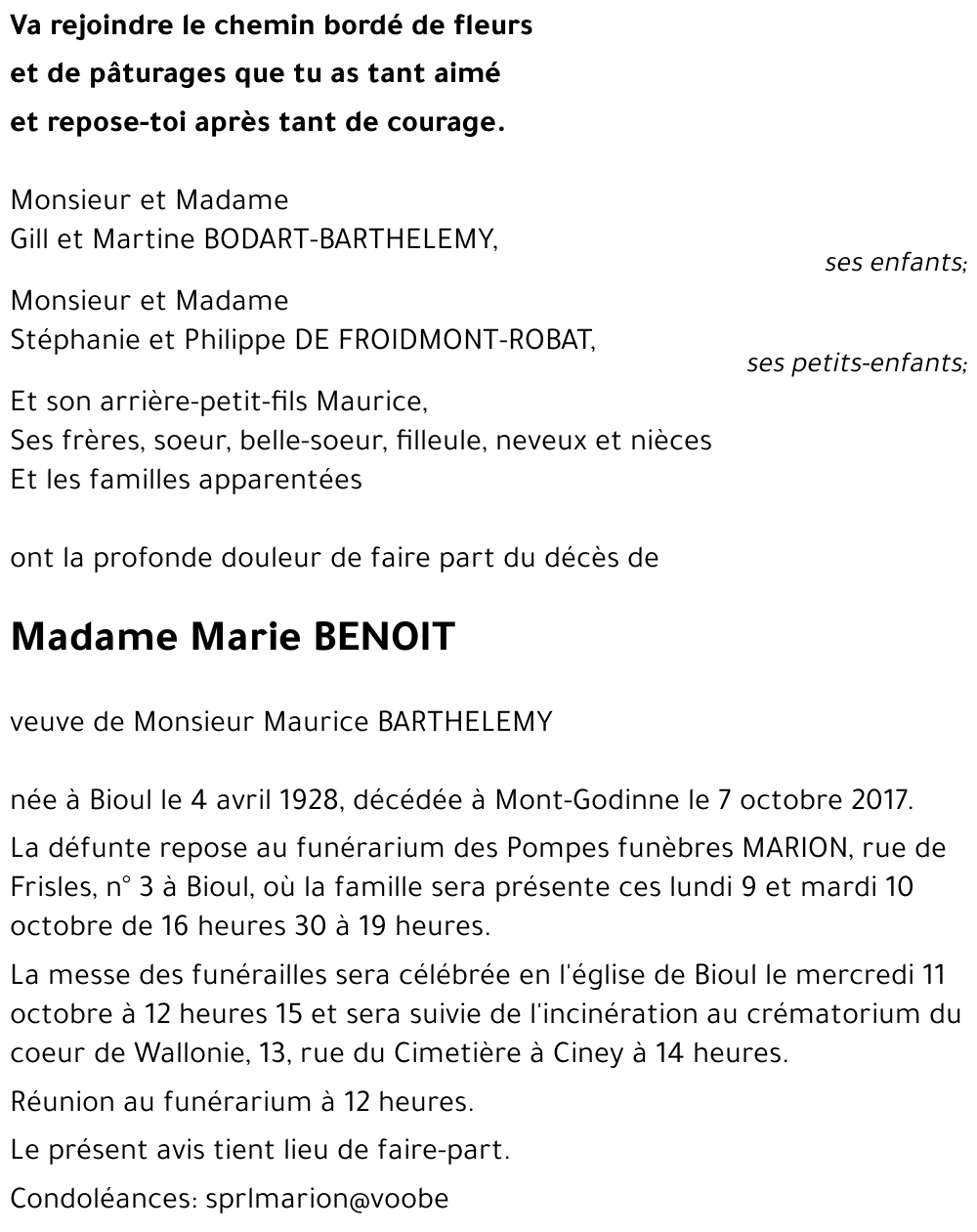 Marie BENOIT