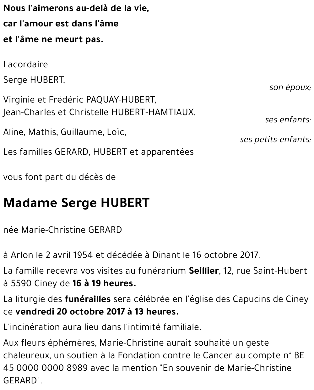 Marie-Christine HUBERT