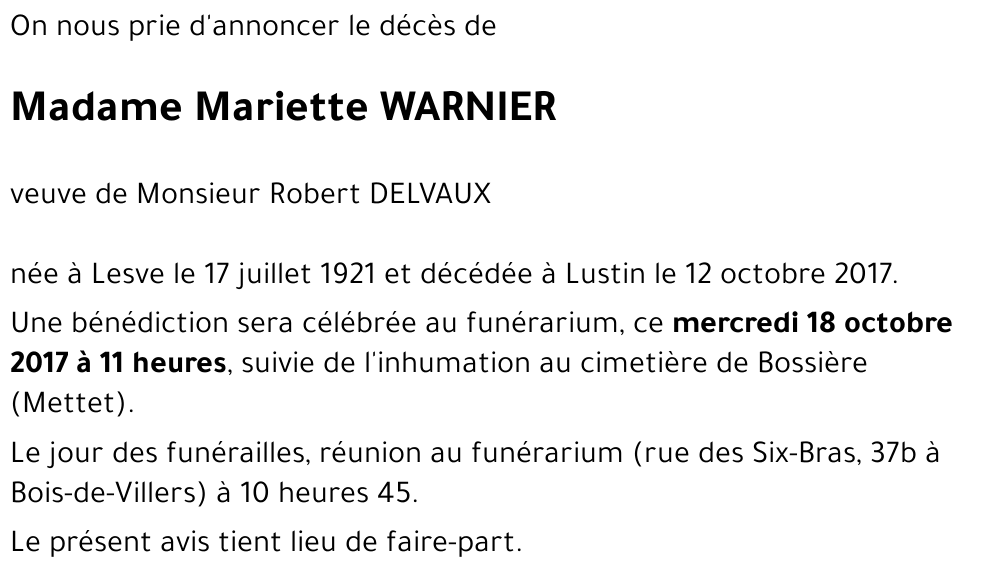 Mariette WARNIER