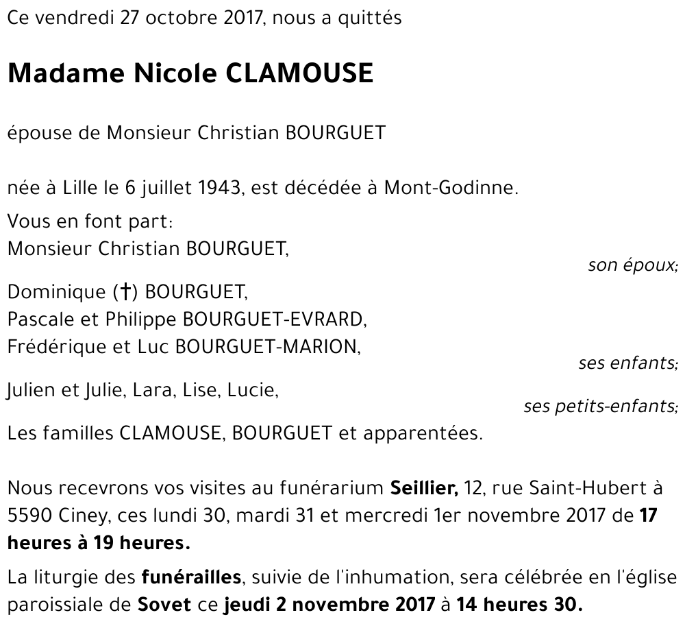 Nicole CLAMOUSE