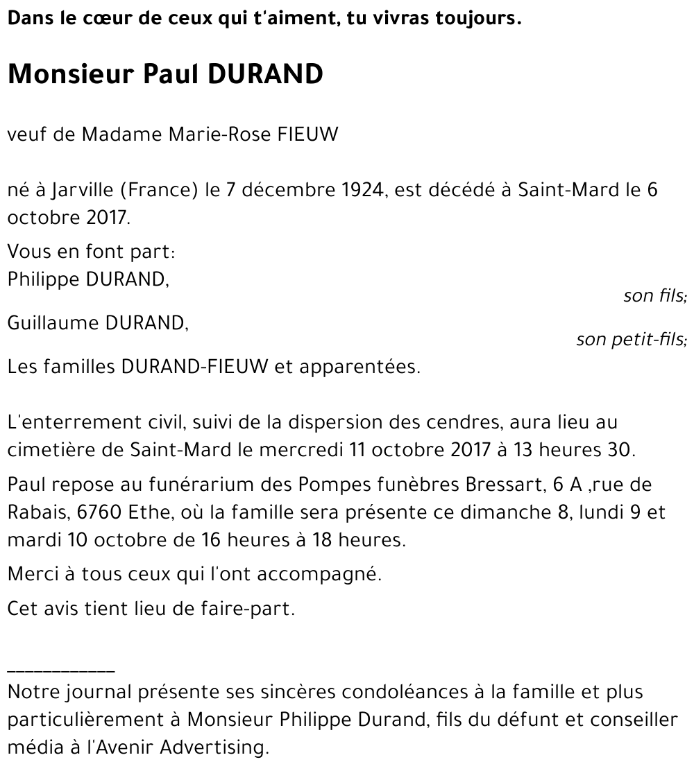 Paul DURAND 