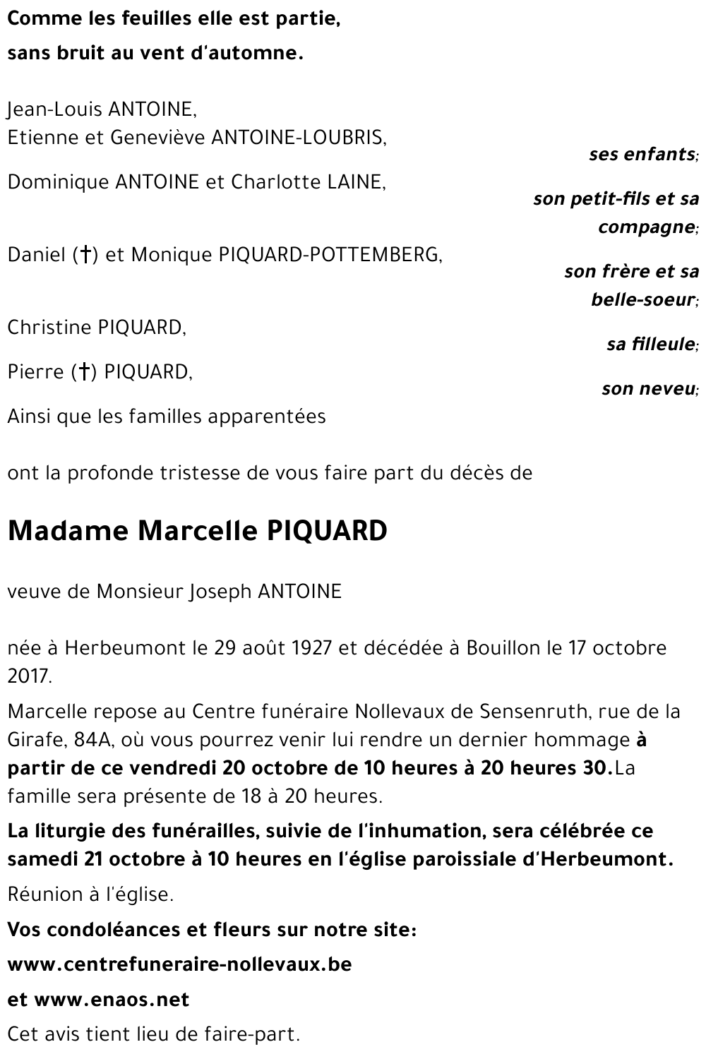 PIQUARD Marcelle