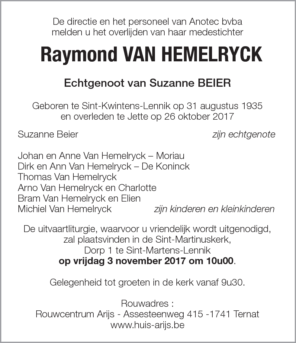 Raymond Van Hemelryck