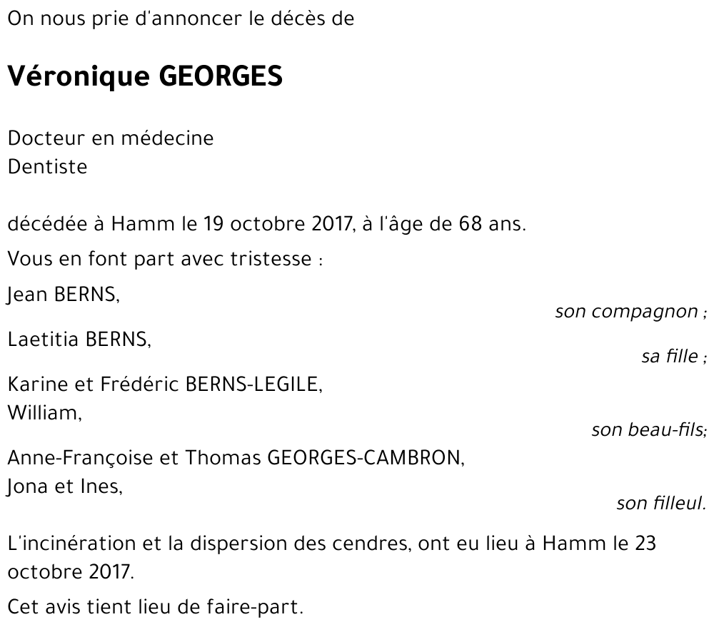Véronique GEORGES