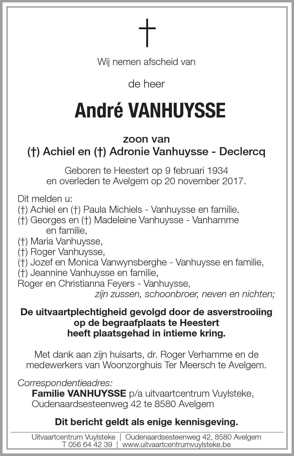 André VANHUYSSE