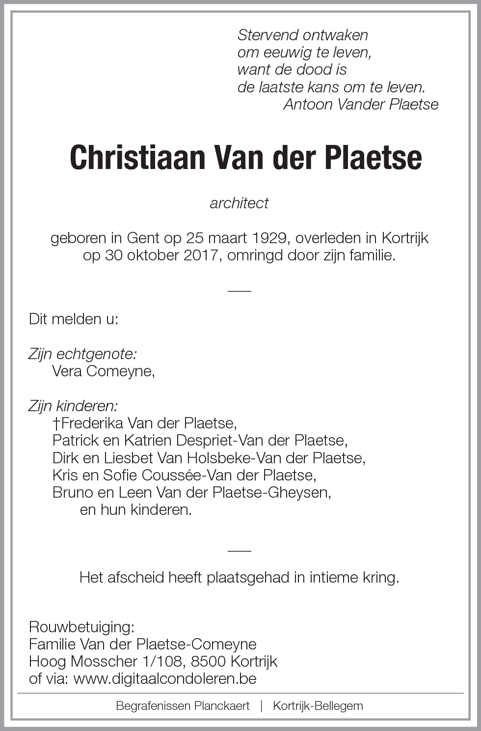 Christiaan Van der Plaetse