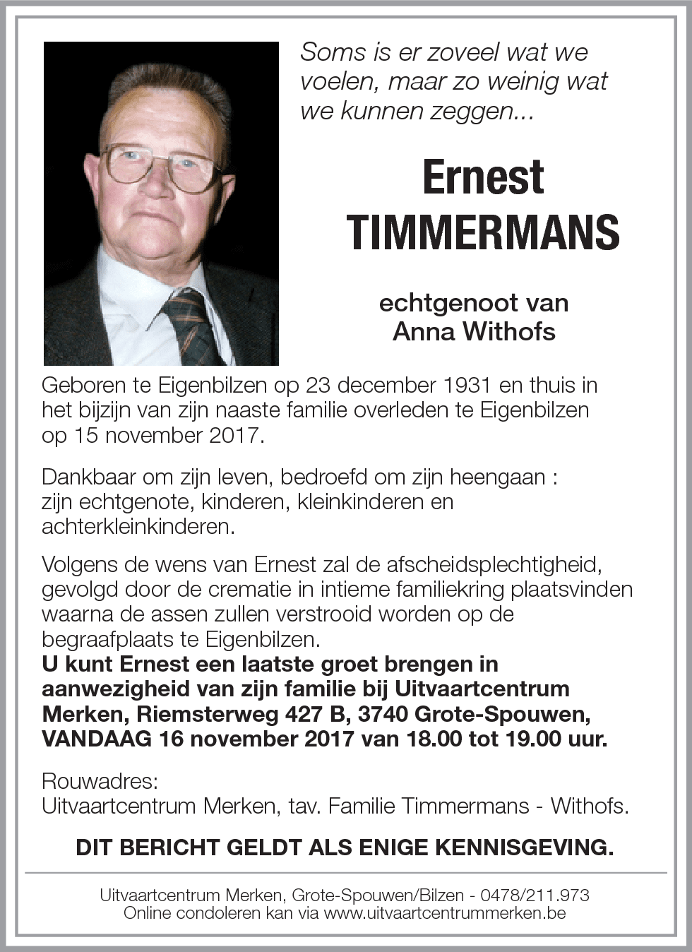 Ernest Timmermans