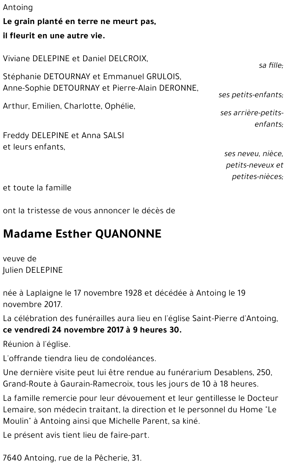 Esther QUANONNE