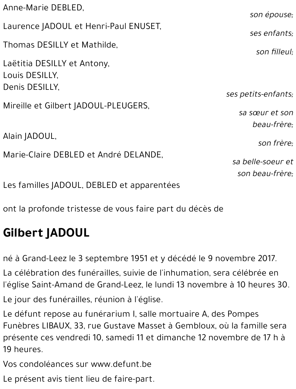 Gilbert JADOUL