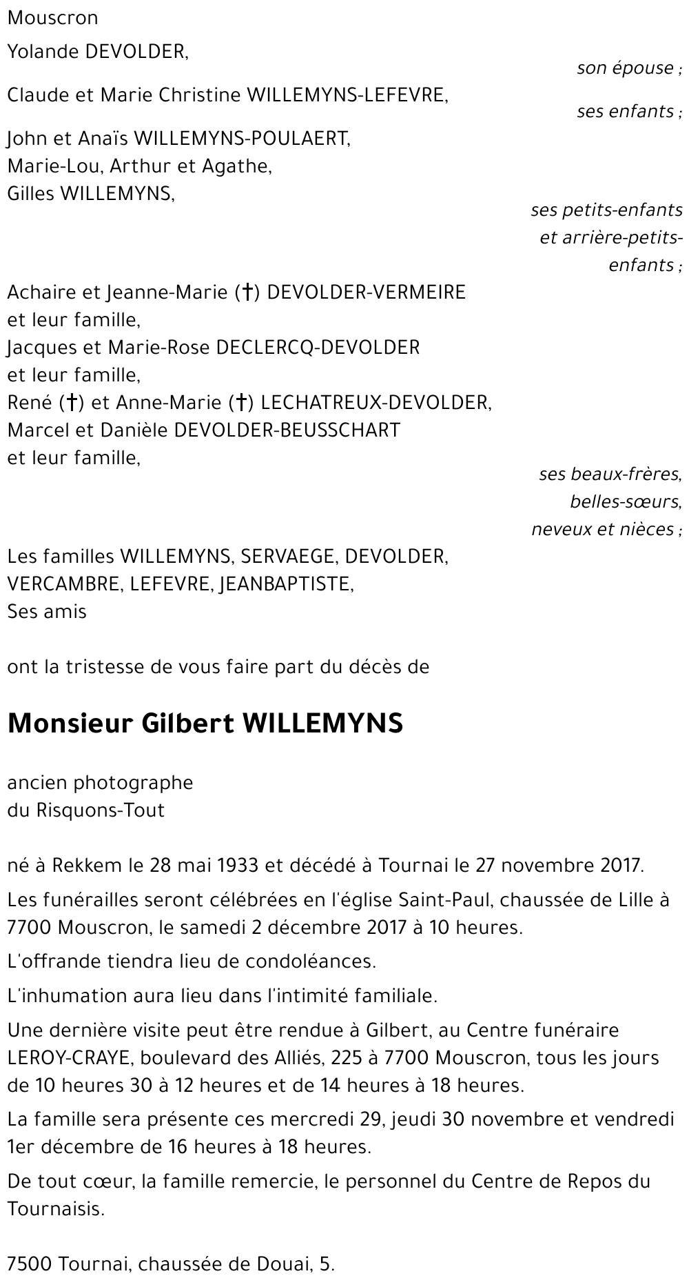 Gilbert WILLEMYNS
