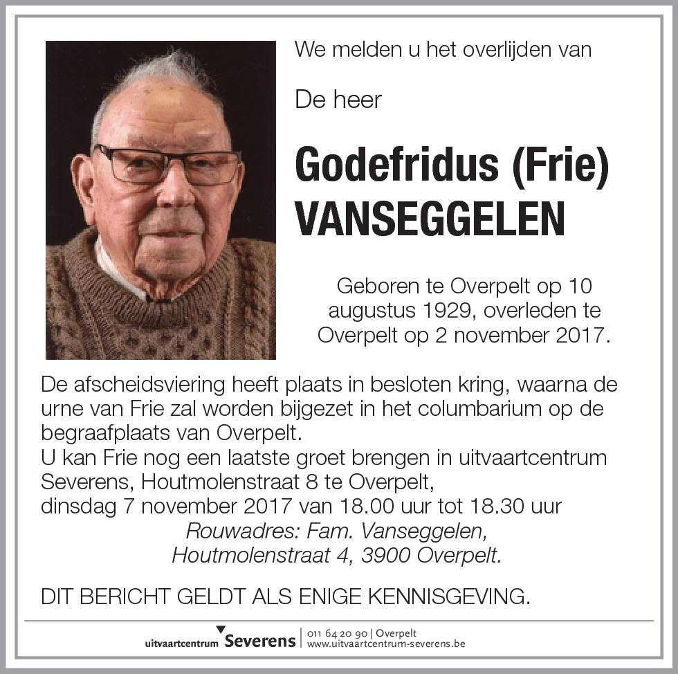 Godefridus Vanseggelen