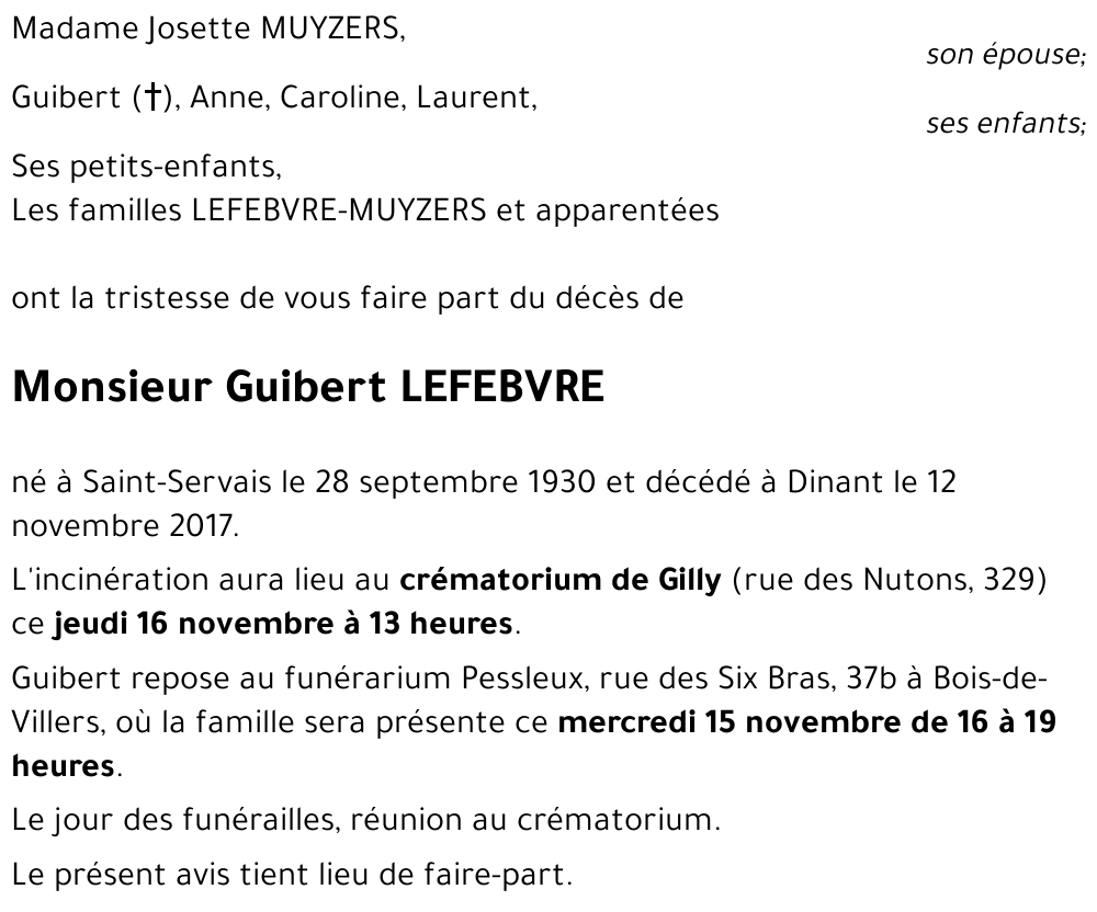 Guibert LEFEBVRE