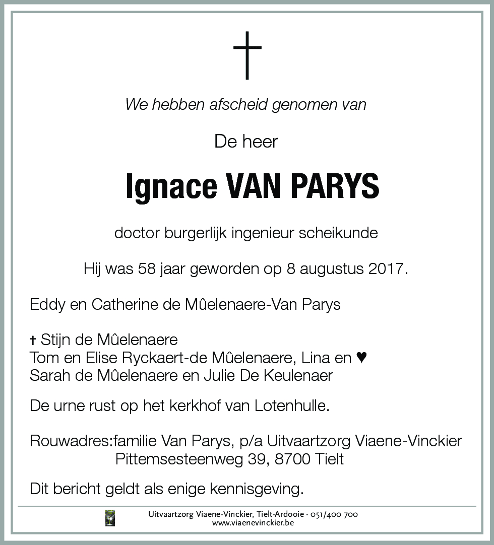 Ignace VAN PARYS