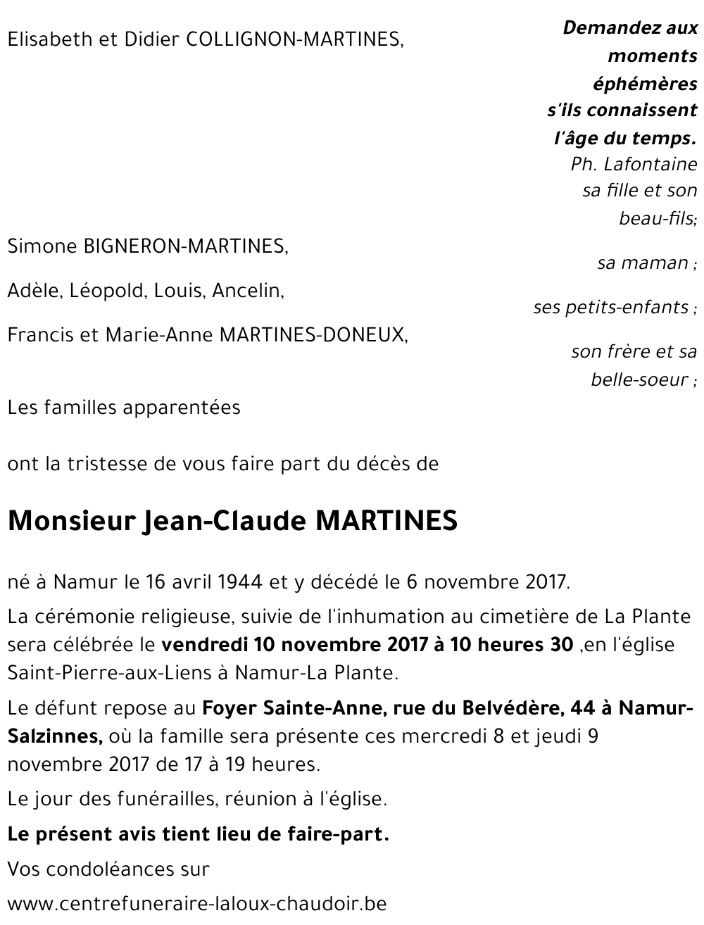 Jean Claude MARTINES