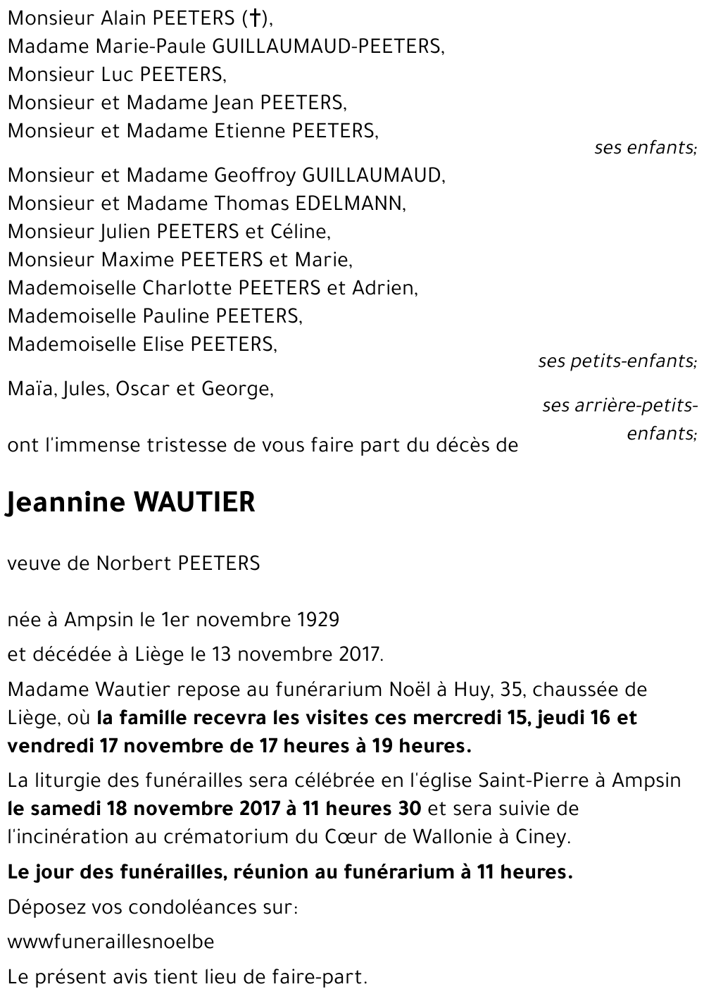 Jeannine WAUTIER