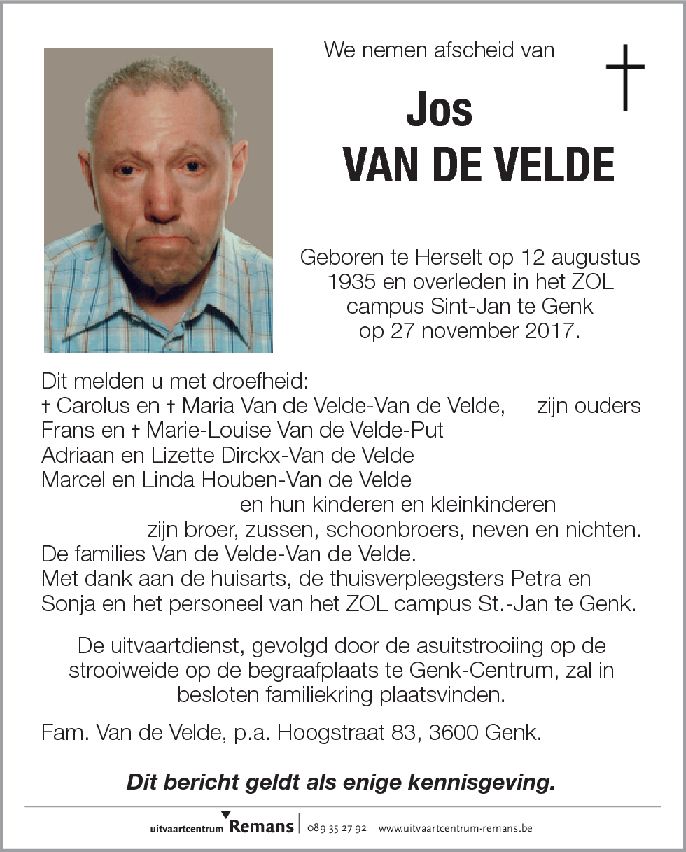 Jos Van de Velde