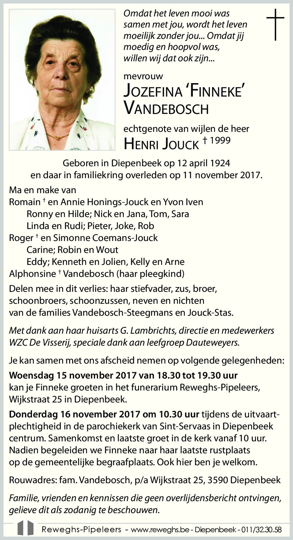 Jozefina 'Finneke' Vandebosch