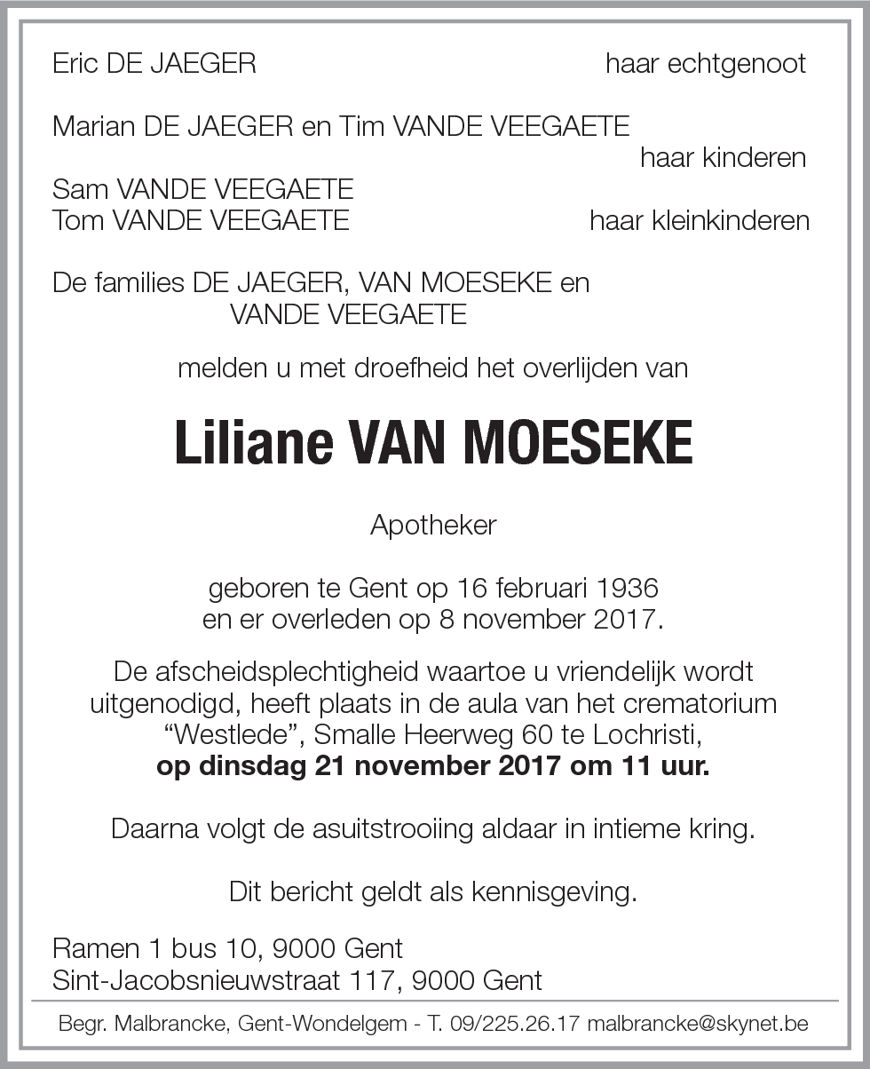Liliane VAN MOESEKE