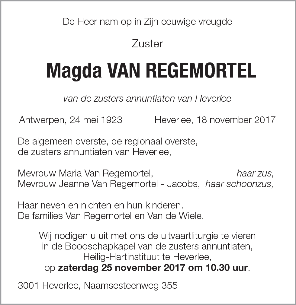 Magda Van Regemortel