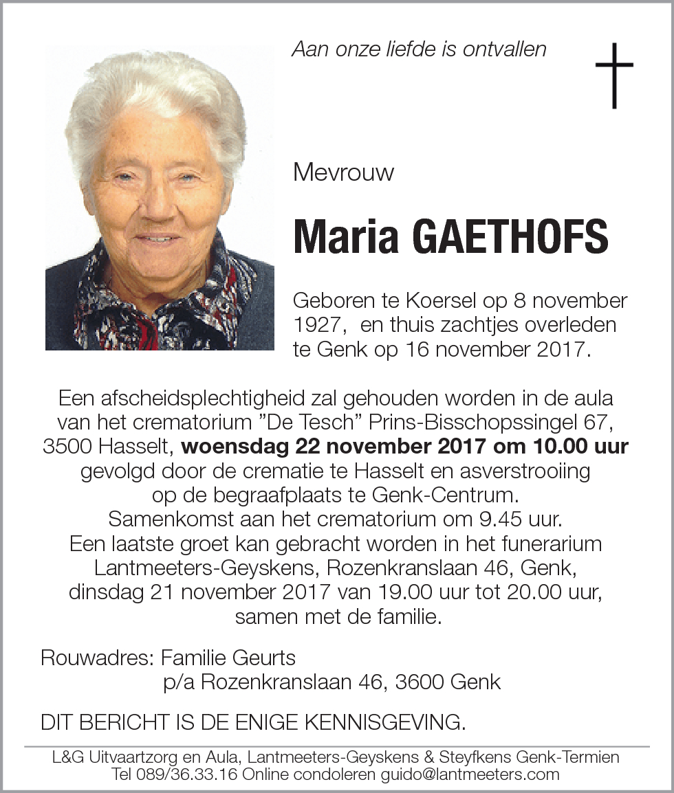 Maria GAETHOFS