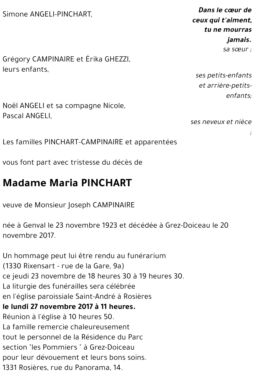 Maria PINCHART