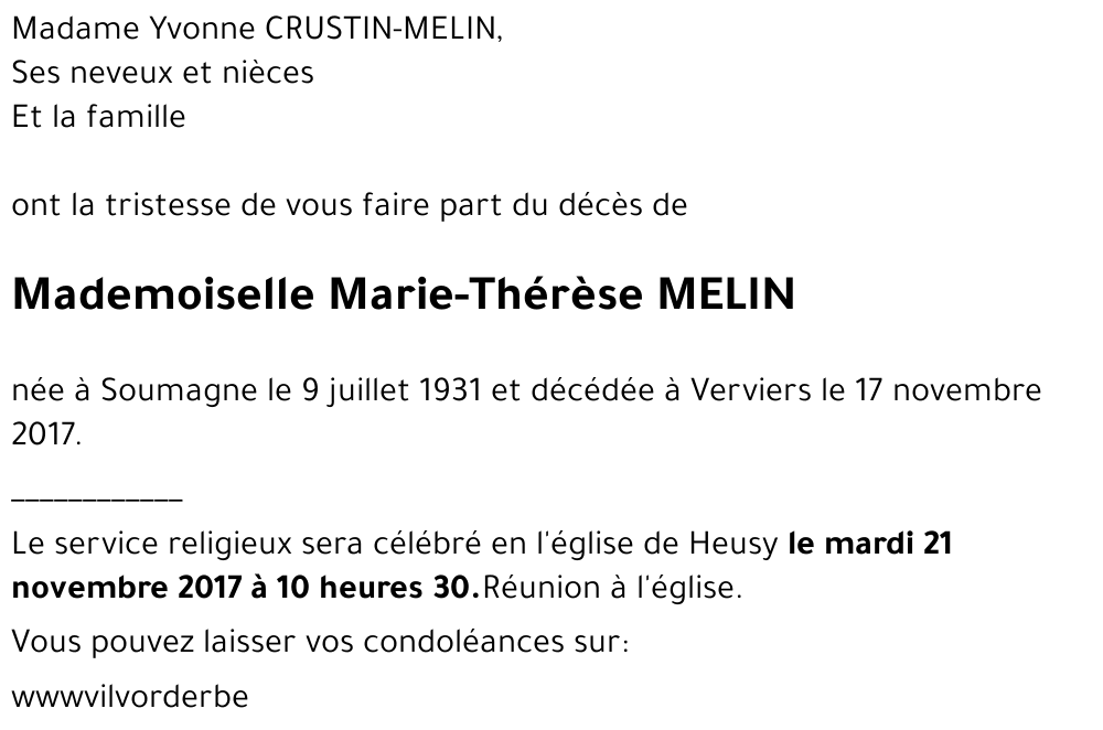 Marie-Thérèse MELIN