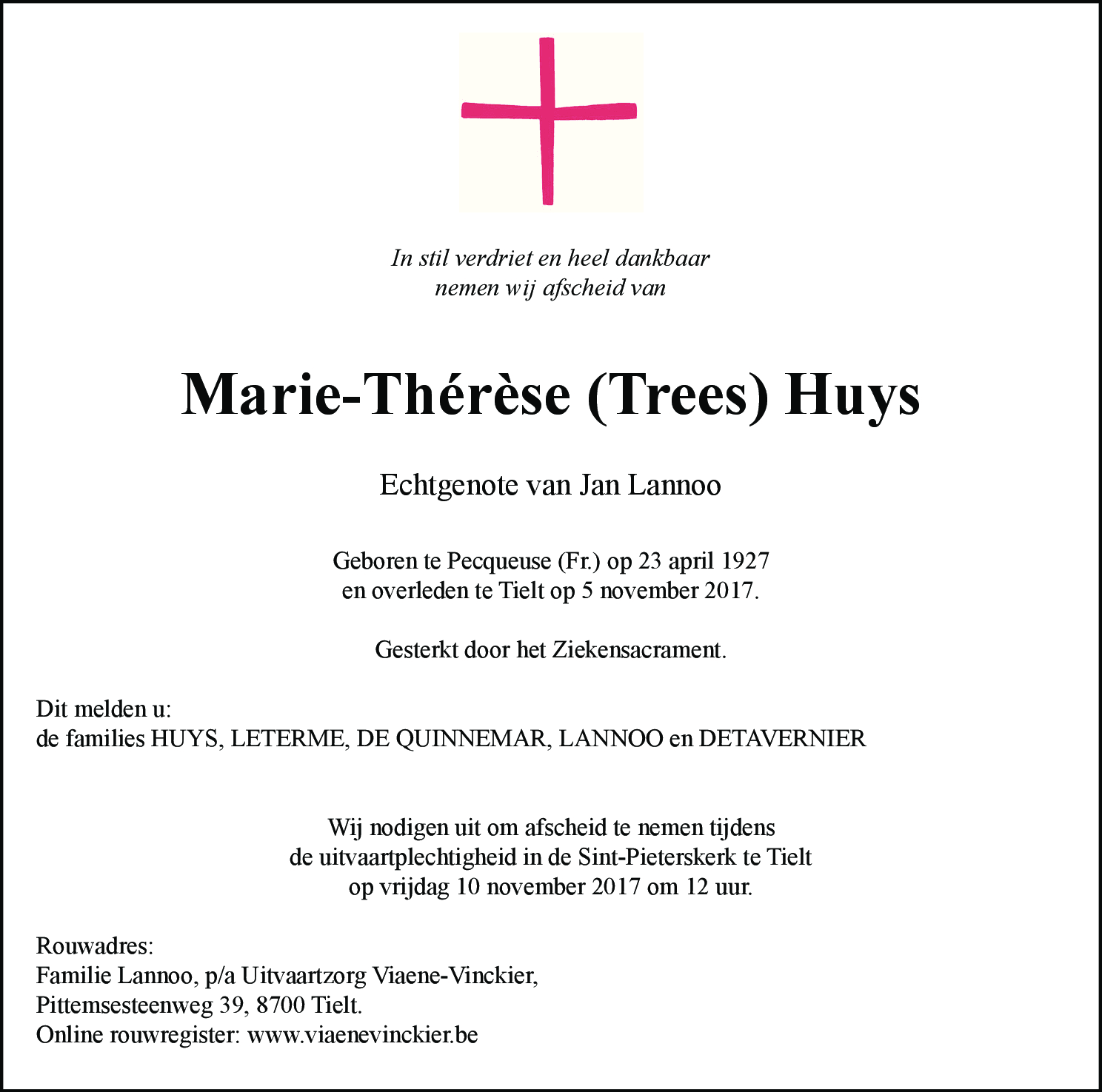 Marie-Thérèse (Trees) Huys