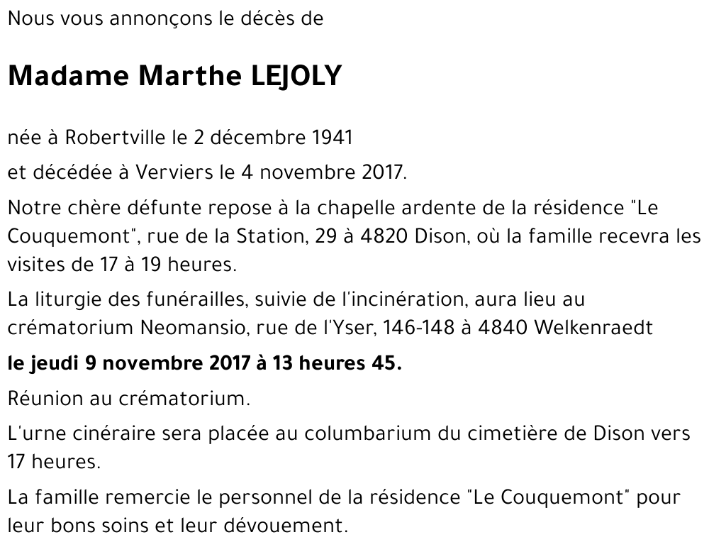 Marthe LEJOLY