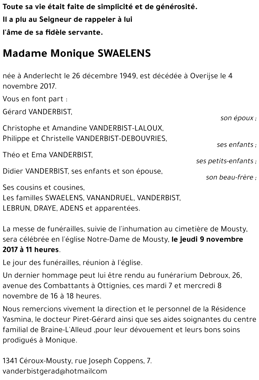 Monique SWAELENS