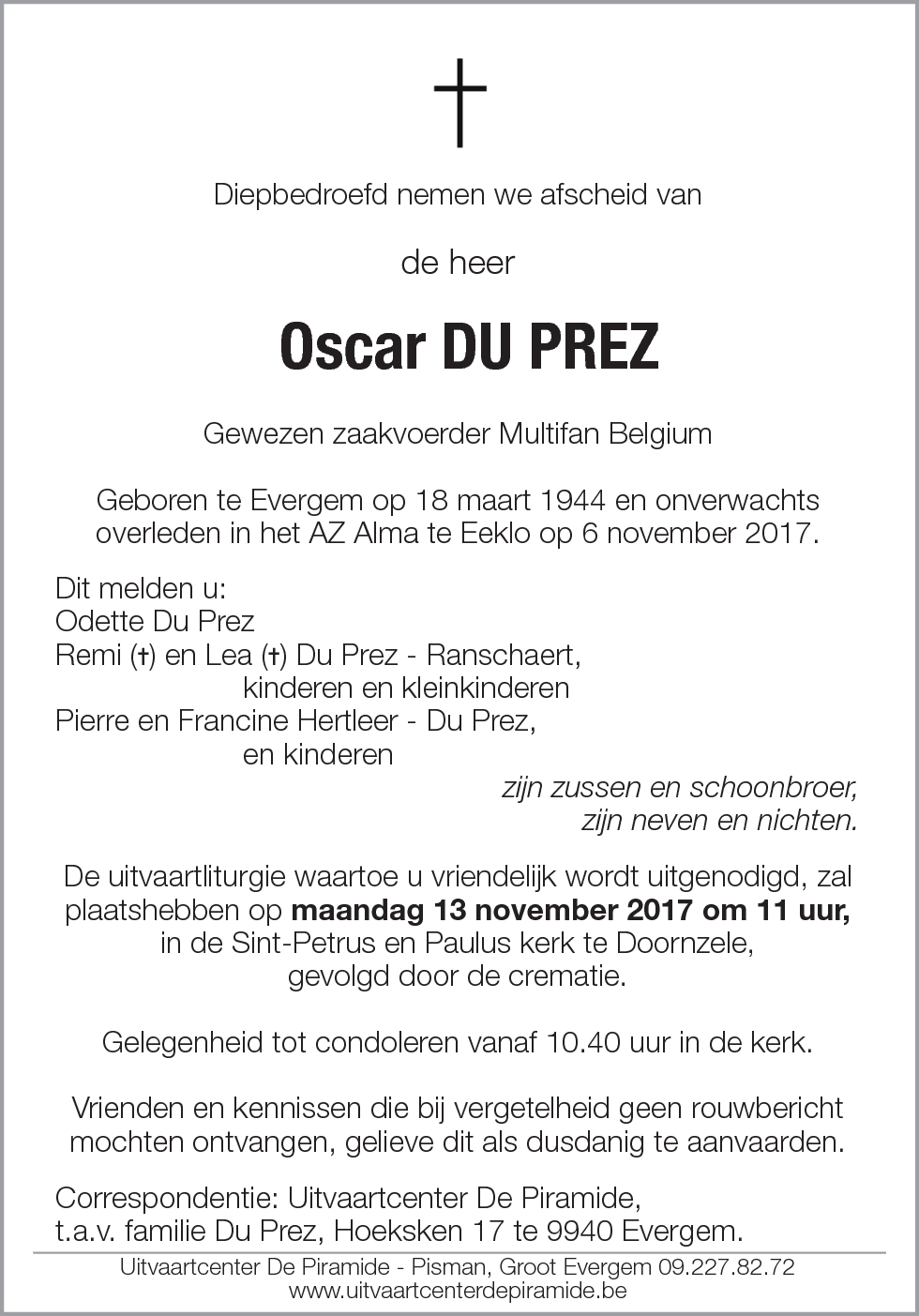 Oscar Du Prez