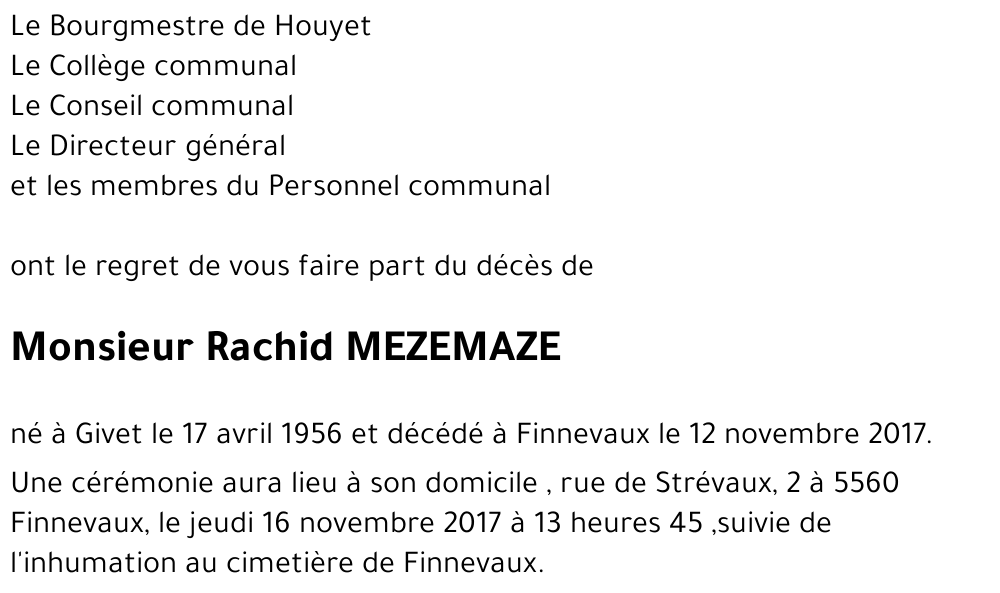 Rachid MEZEMAZE