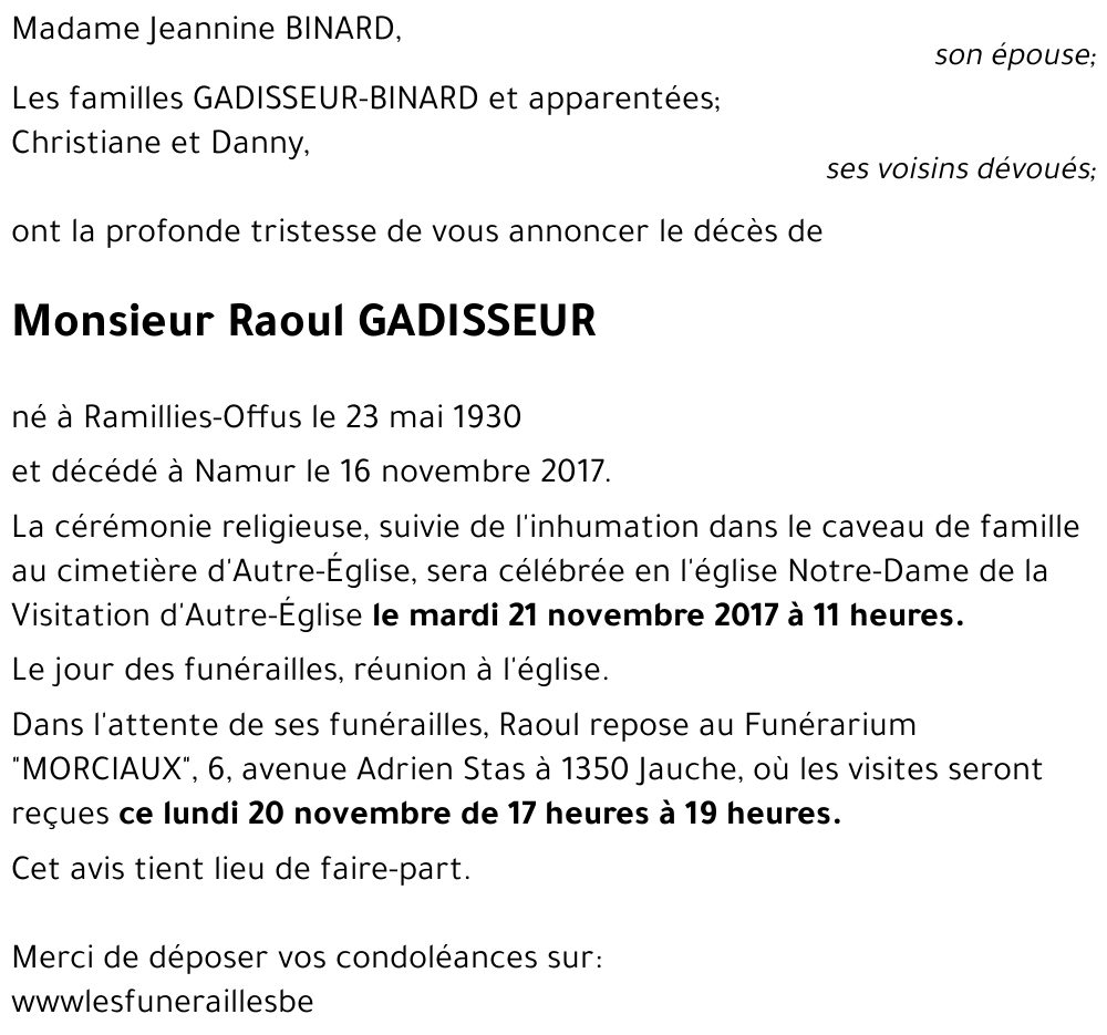 Raoul GADISSEUR