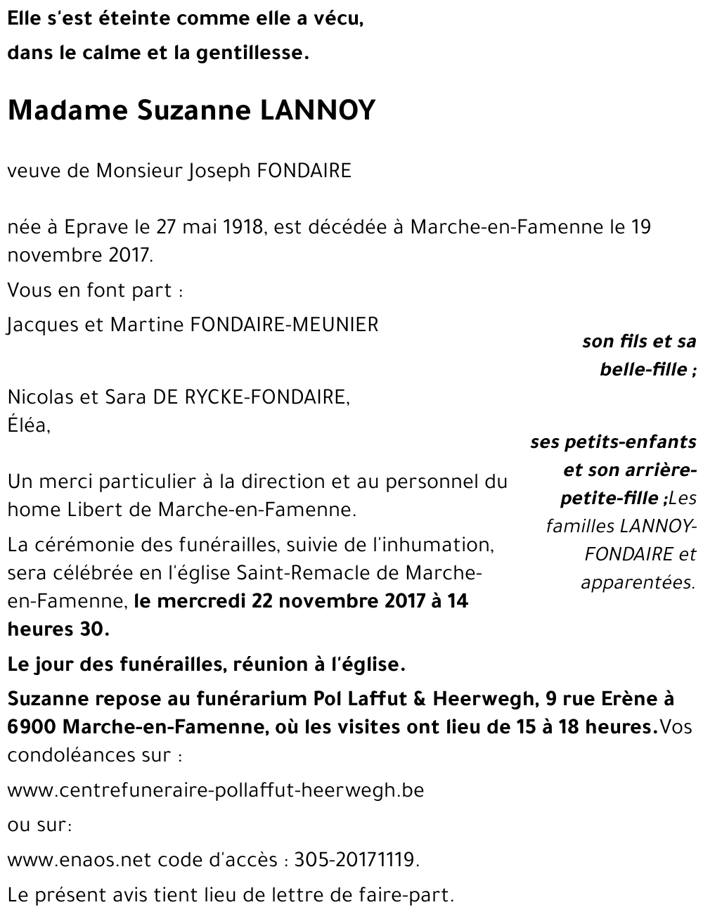 Suzanne LANNOY