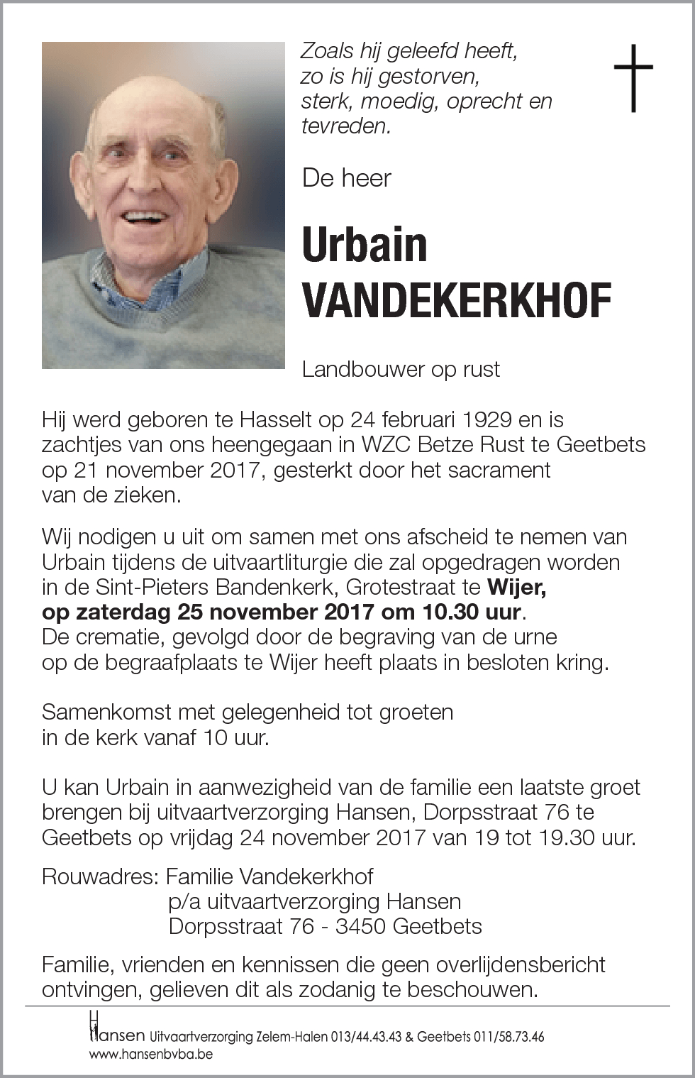 Urbain VANDEKERKHOF