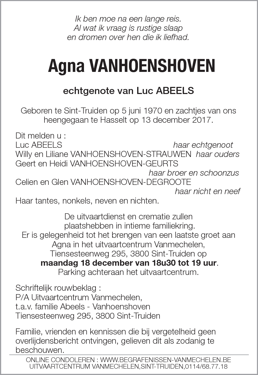 Agna Vanhoenshoven