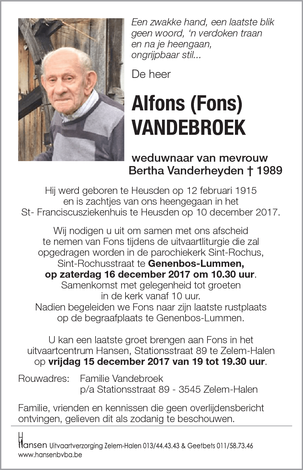 Alfons VANDEBROEK