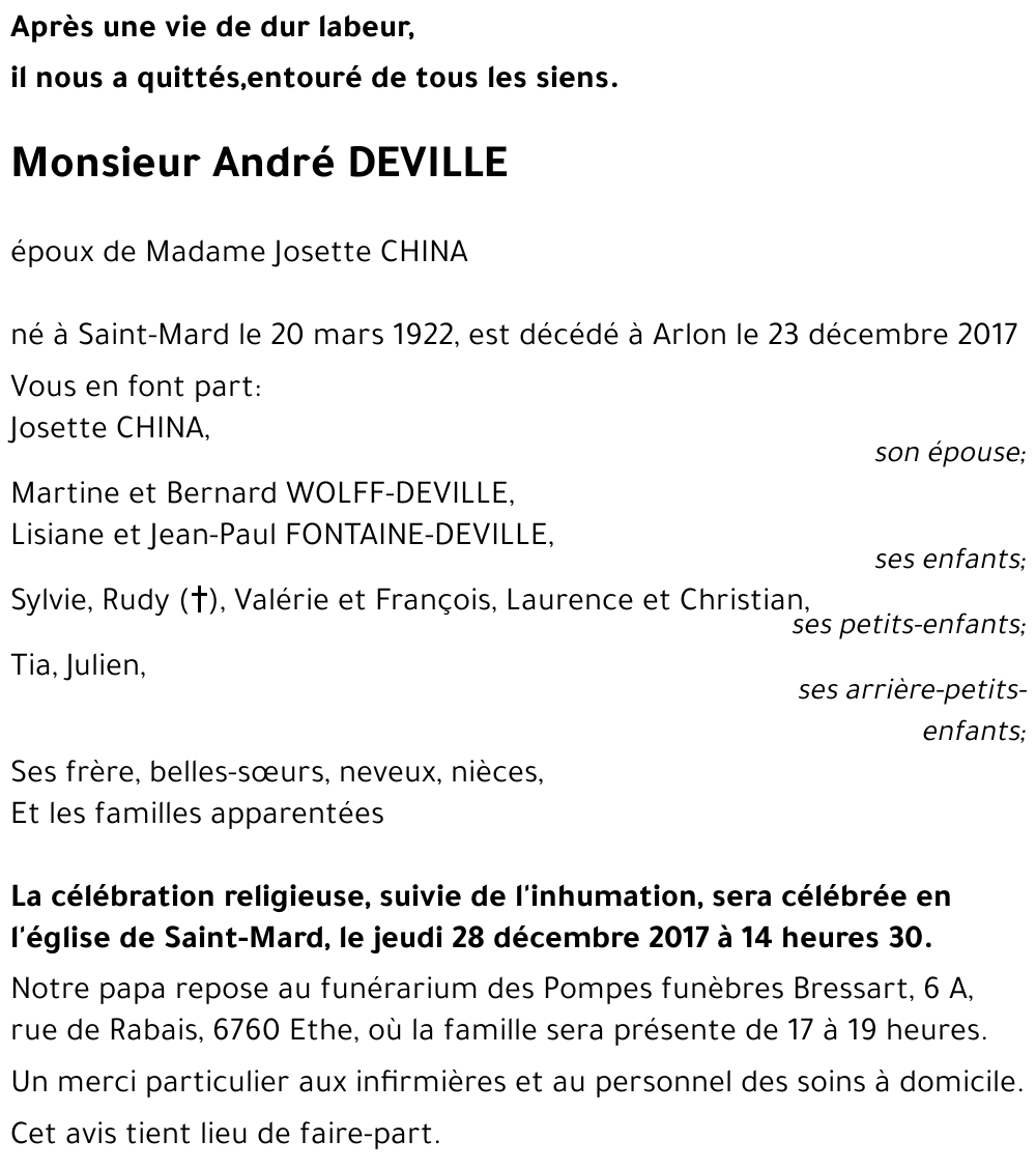 André DEVILLE 