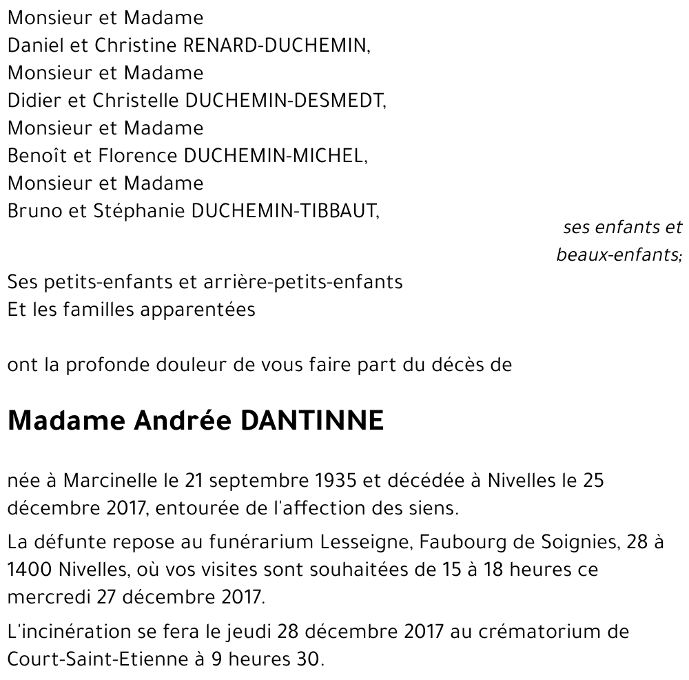 Andrée DANTINNE