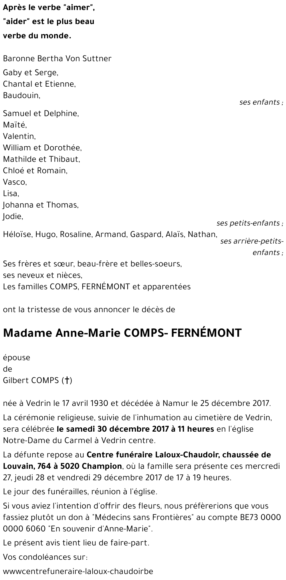 Anne-Marie FERNEMONT