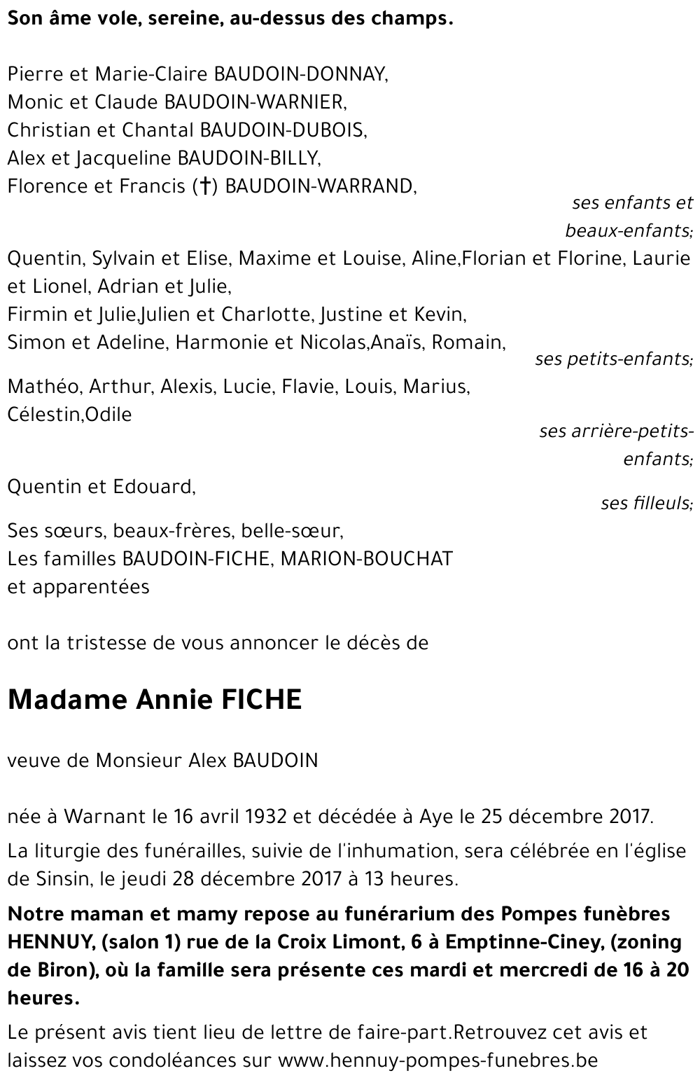 Annie FICHE
