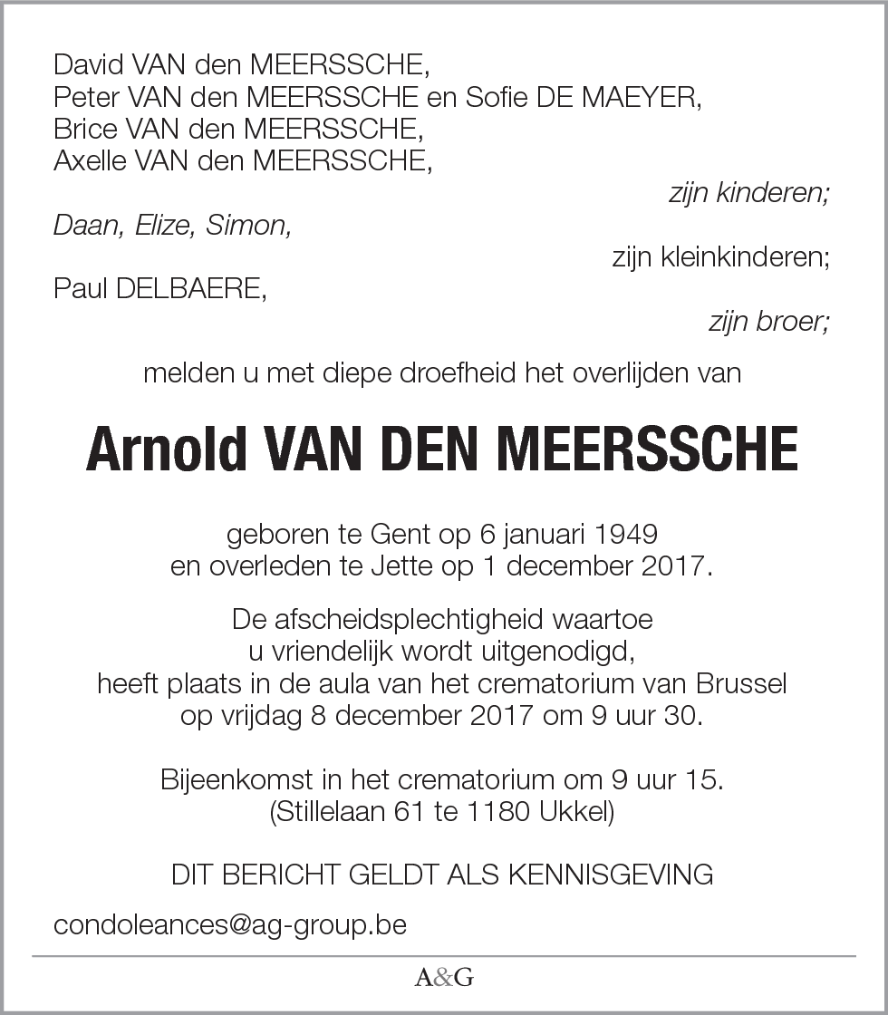 Arnold VAN den MEERSSCHE