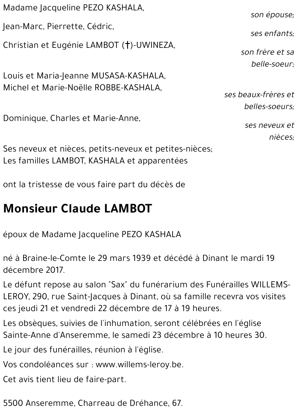 Claude LAMBOT