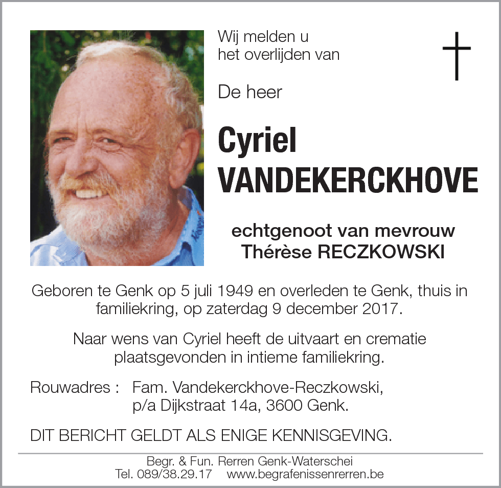 Cyriel VANDEKERCKHOVE