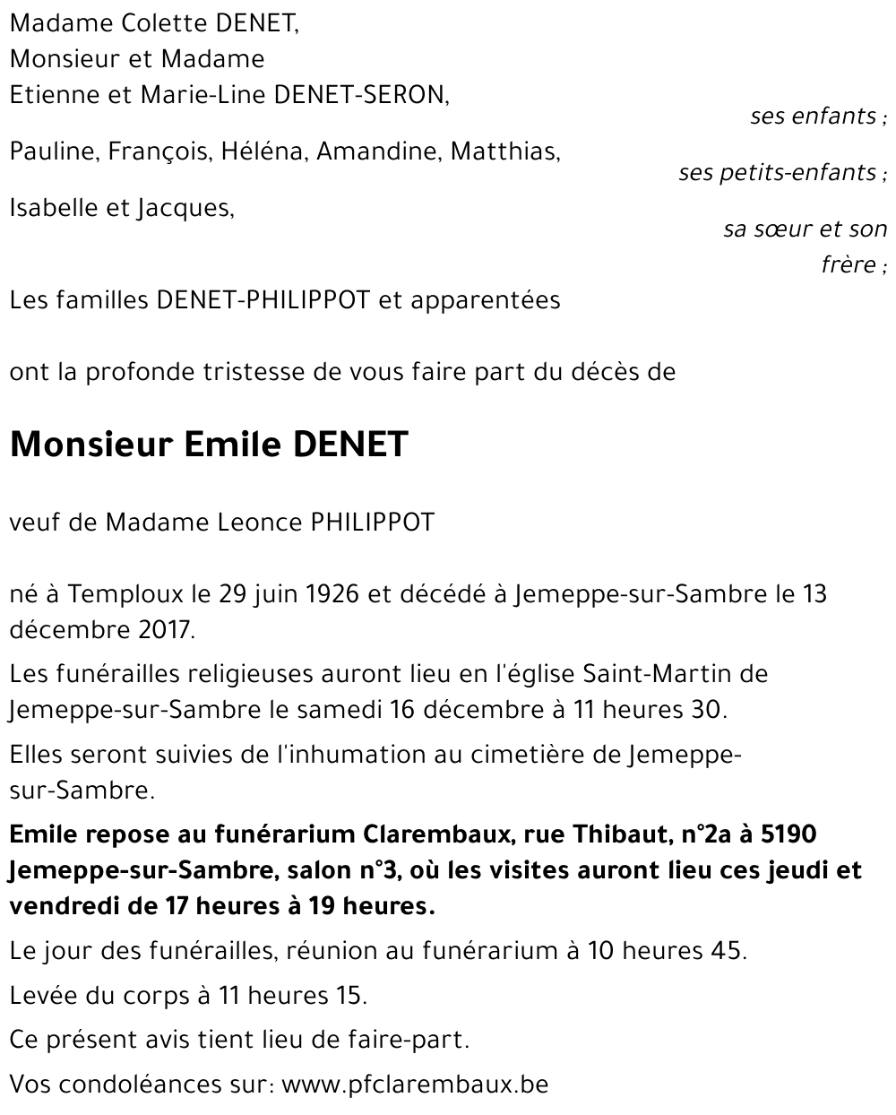 Emile DENET