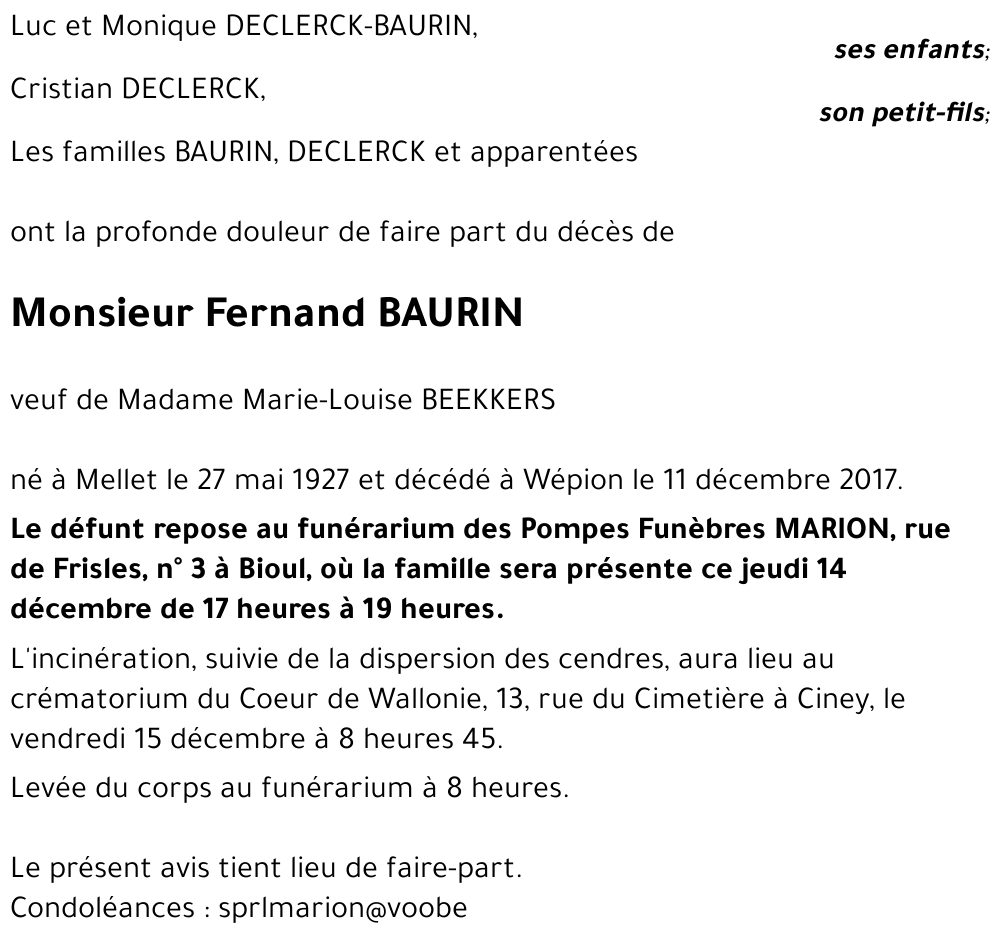 Fernand BAURIN