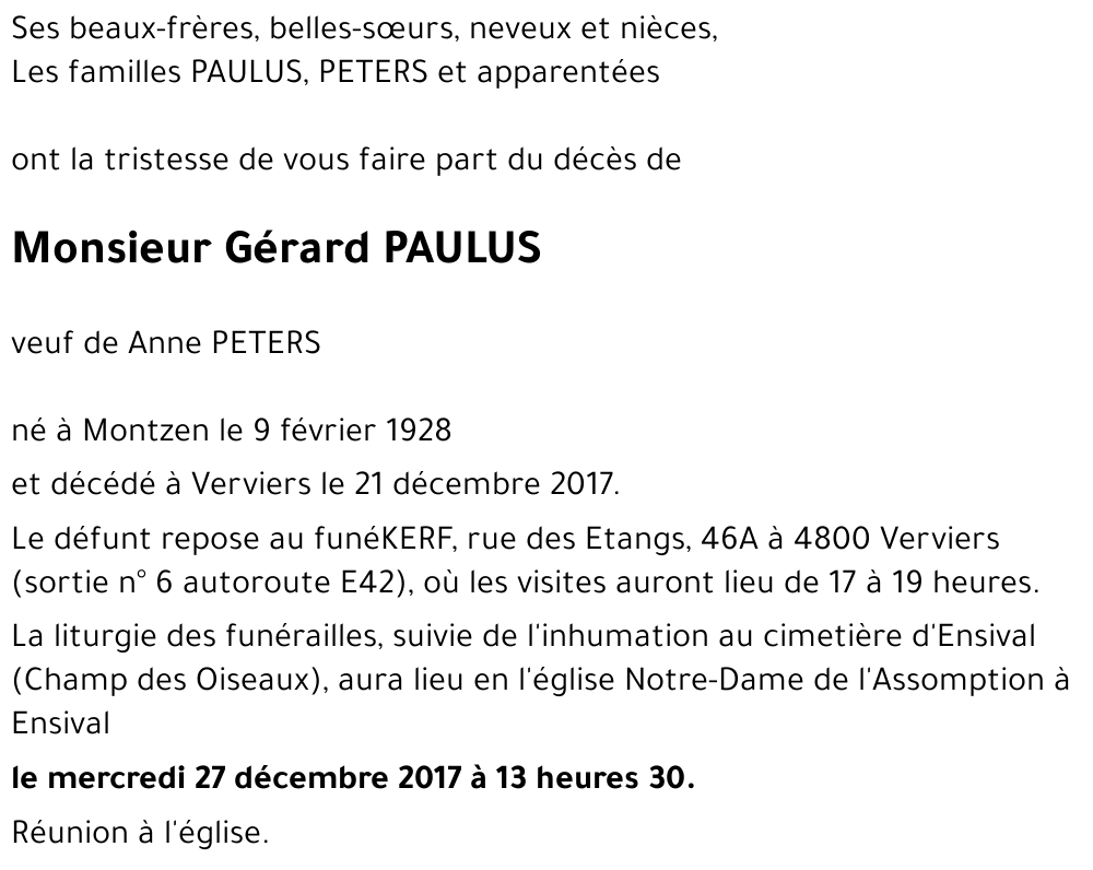 Gérard PAULUS